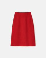 Red Dobby Organic Cotton A-Line Skirt