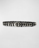 Isabel Marant Bali belt in black and silver product photo on white background
