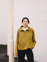 Wool And Cotton Blend Half-Zip Sweater · The Drama · Seek