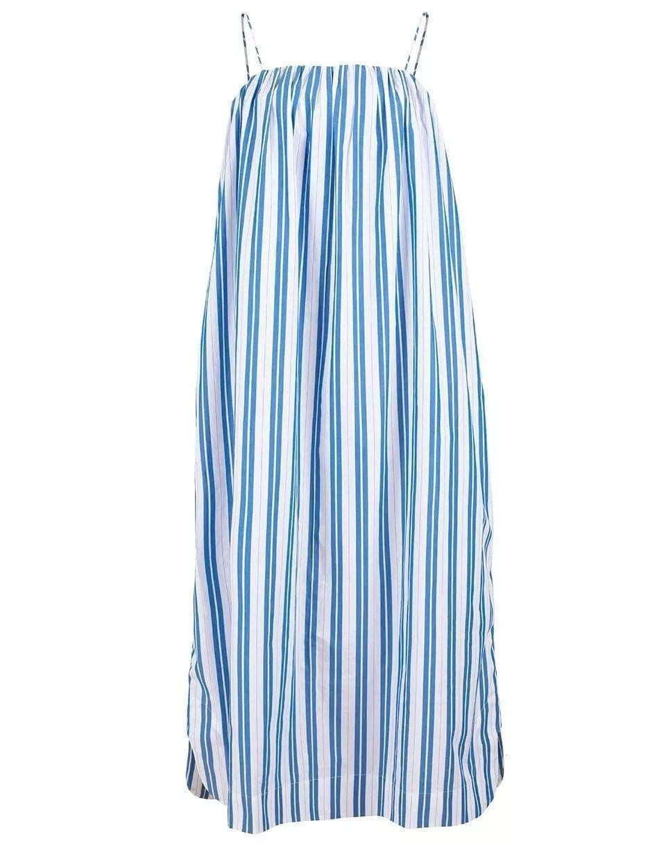 Seek to Shop: Parker Posey Blue Stripe Dress from The White Lotus Season 3  on HBO Max – Seek to Shop · Style Seen on Screen