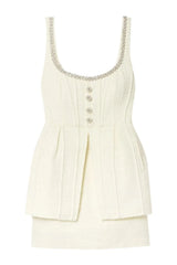 Boucle Peplum Mini Dress