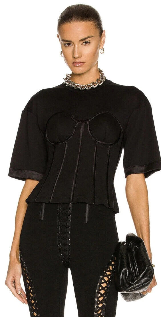 Dolce & Gabbana Women's Black Bustier T-Shirt