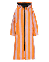 Saint Tropez Striped Coat with Pink and Orange Stripes