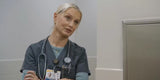Women's Casma Scrub Top In Charcoal