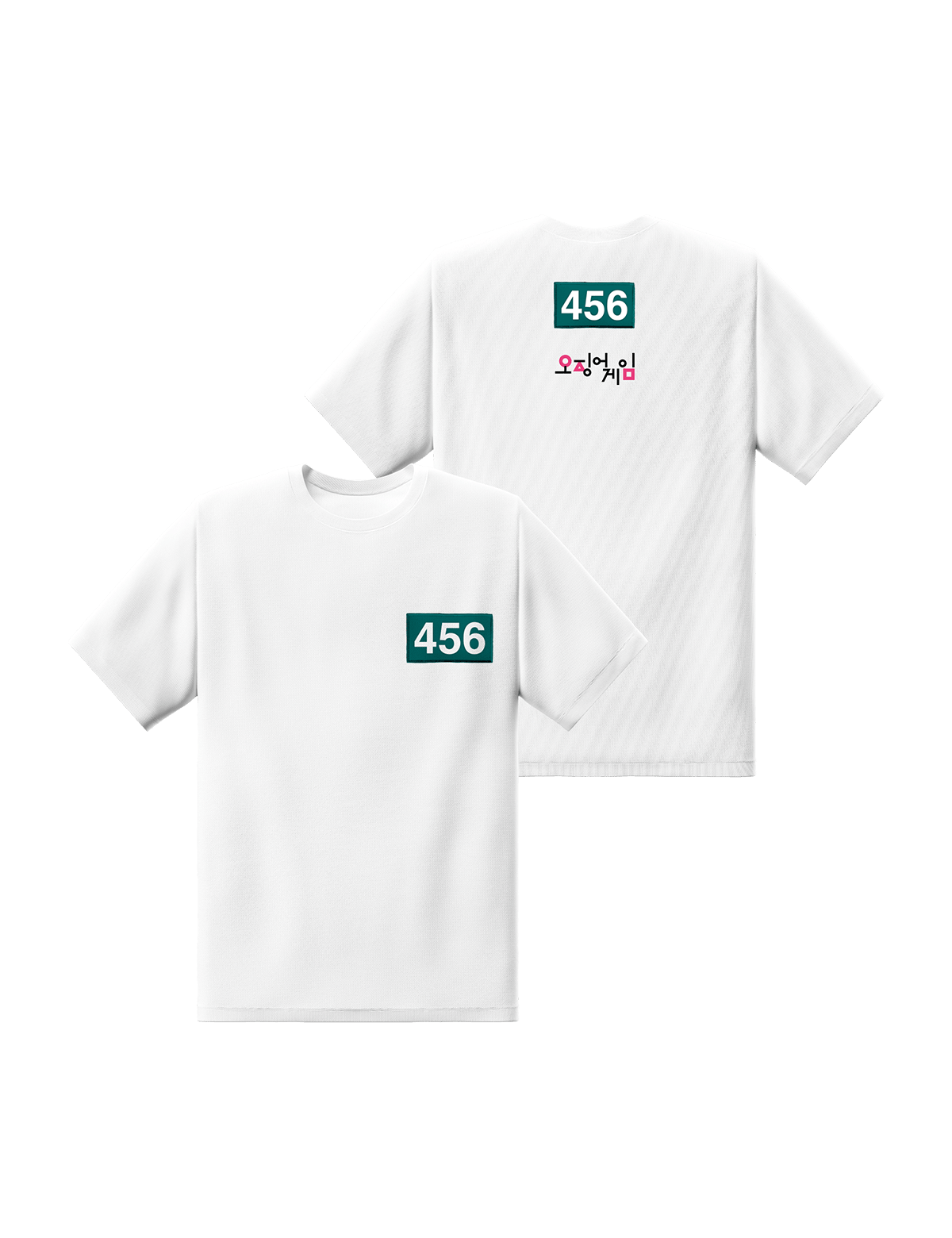 Squid Game Player Number Patch White Custom Shirt