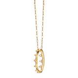 THE “QUEEN” POESY RING NECKLACE IN 18K GOLD WITH DIAMONDS