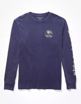 Outer Banks Long-Sleeve Graphic T-Shirt in Blue