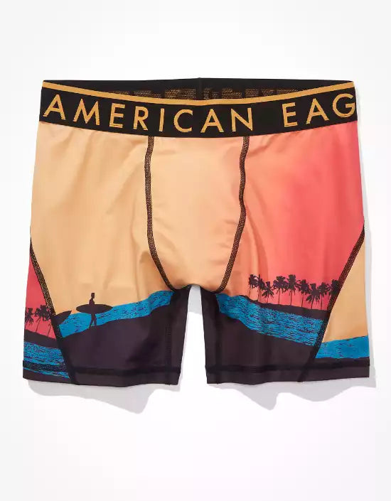 Outer Banks Sunset 6" Flex Boxer Brief In Orange