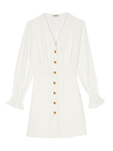 White Lylie Button Front Dress