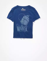 Outer Banks Baby Tee in Blue