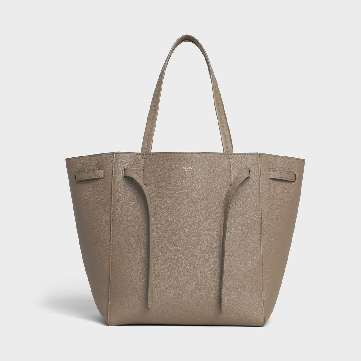 SMALL CABAS PHANTOM TOTE BAG IN SOFT GRAINED CALFSKIN TAUPE