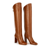 Adriana High-heel Nappa Brown Leather Boots