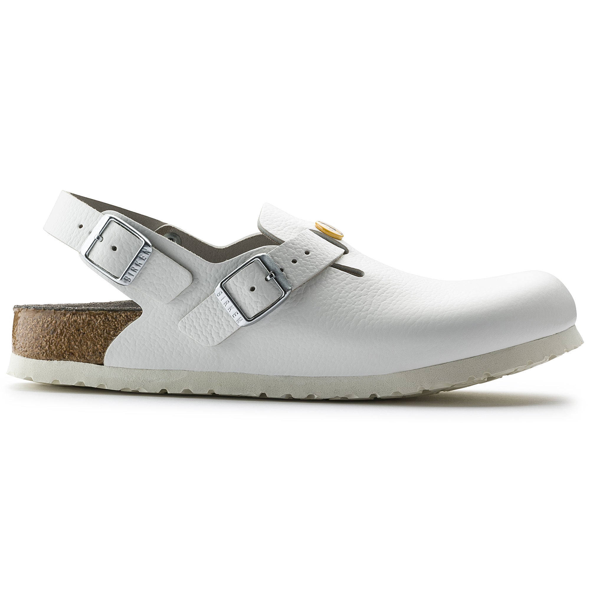 Tokio Super Grip Leather Mule Shoes in White