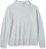 Boiled Cashmere Funnel Neck Pullover in Grey