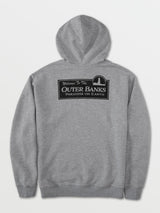 OBX POPE COMPASS PULLOVER HOODIE IN HEATHER GREY