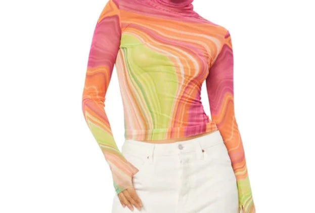 Zadie power mesh turtleneck top 2025