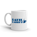 Latte Larry's White Mug