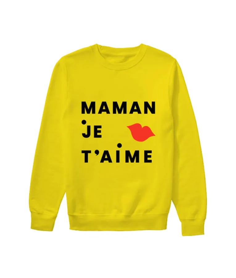 Maman Je T’aime Yellow Sweatshirt