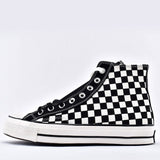 All Star CT High Checkerboard Black White Sneakers
