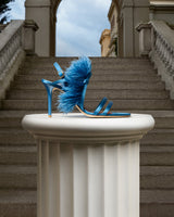 SONIA 85MM Blue Feather Heeled Sandals