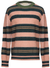 Pink and Navy Striped Sweater
