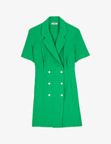 Maissane Green Double Breasted Dress