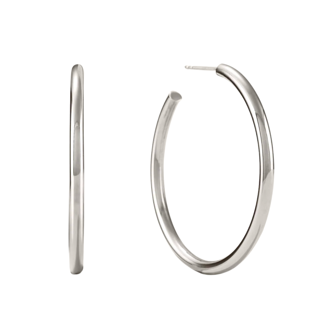 SHOP Maddy Perez Alexa Demie Mejuri Silver Hoops on – Seek