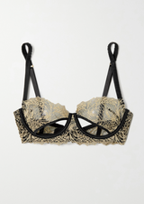 Killing Eve Berlin cutout embroidered tulle and satin underwired balconette bra