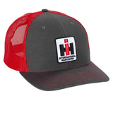 Two Tone Mesh Twill Hat in Red and Grey