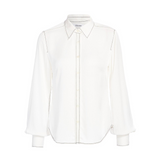 FRAME White 70's Contrast Stitch Shirt