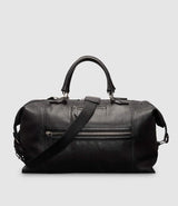The Vagabond Weekender Duffle in Buffalo Black Leather