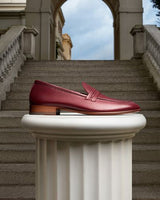 LUCA BURGUNDY PENNY LOAFERS