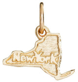 NEW YORK MINI CHARM necklace in 14k gold