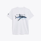 NAUTICA X Shark Week SUSTAINABLY CRAFTED SHARK GRAPHIC BACK T-SHIRT IN WHITE